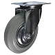 Промышленное колесо 200 мм (площадка, поворотное, серая резина, роликоподшипник) - SC 80 f